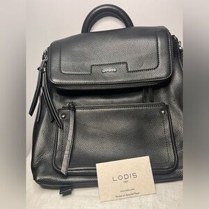 LODIS brand. Women’s packpack purse. Authentic leather.